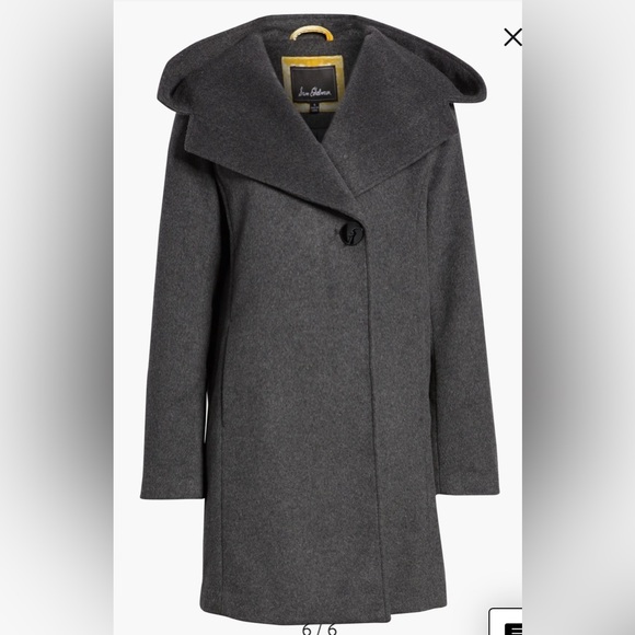 NWT Sam Edelman Shawl Collar Hooded Coat in Blush - Picture 15 of 16